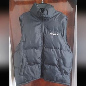 Mens Avirex Puffer Vest  XXL Black